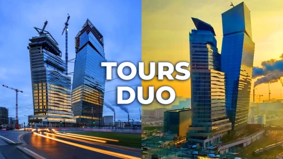 Los nuevos rascacielos inclinados de París Tours duo