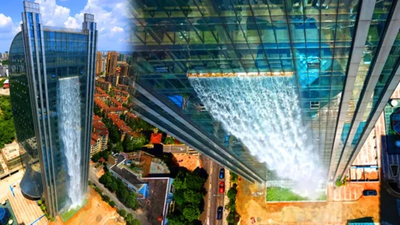 El Rascacielos con la Cascada Artificial más Alta del Mundo